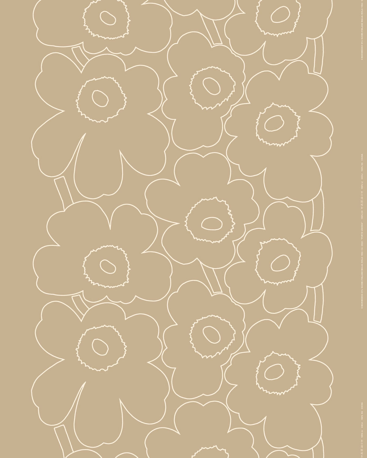 Piirto Unikko linen fabric