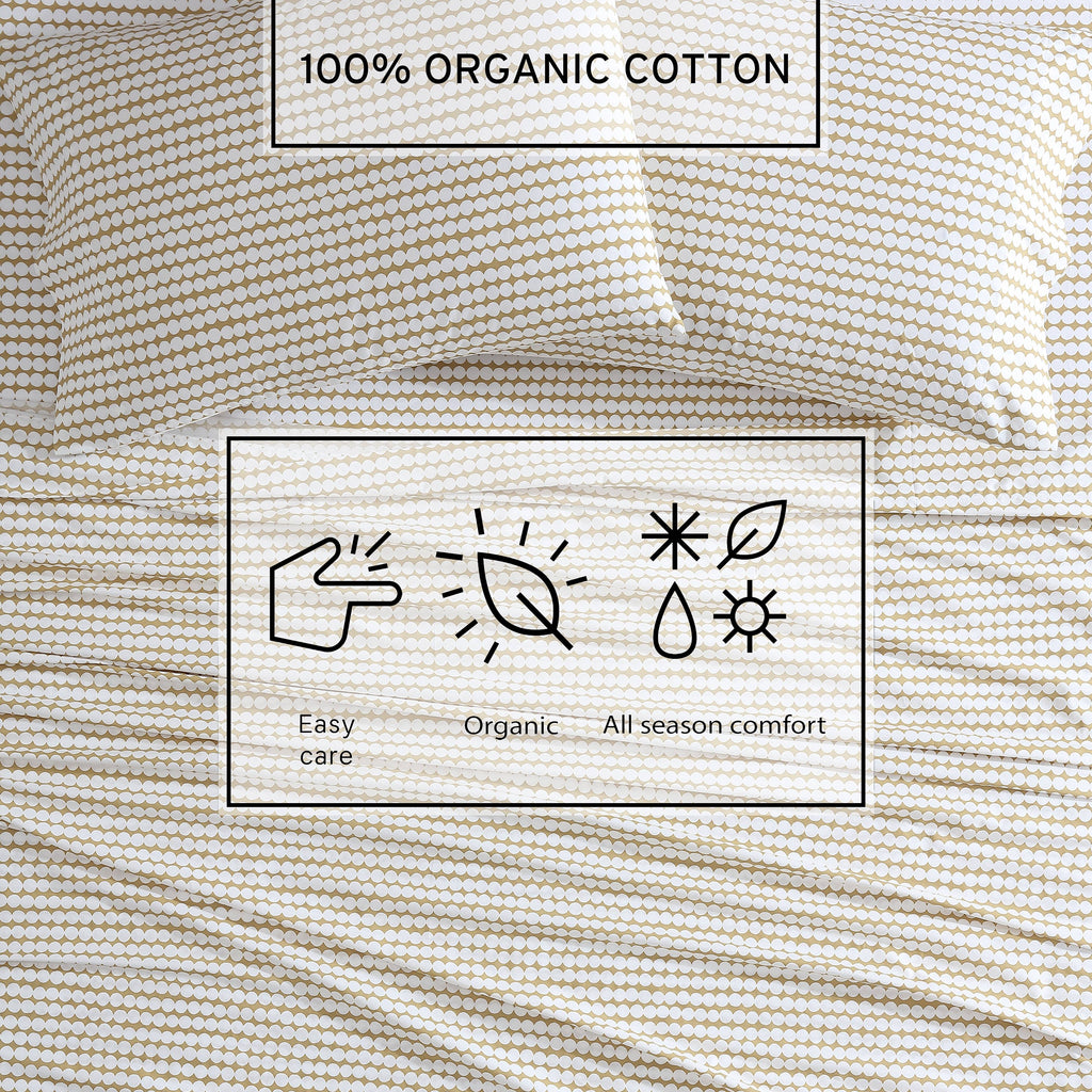Marimekko Pikku Rasymatto Open Medium Beige Queen Sheet Set
