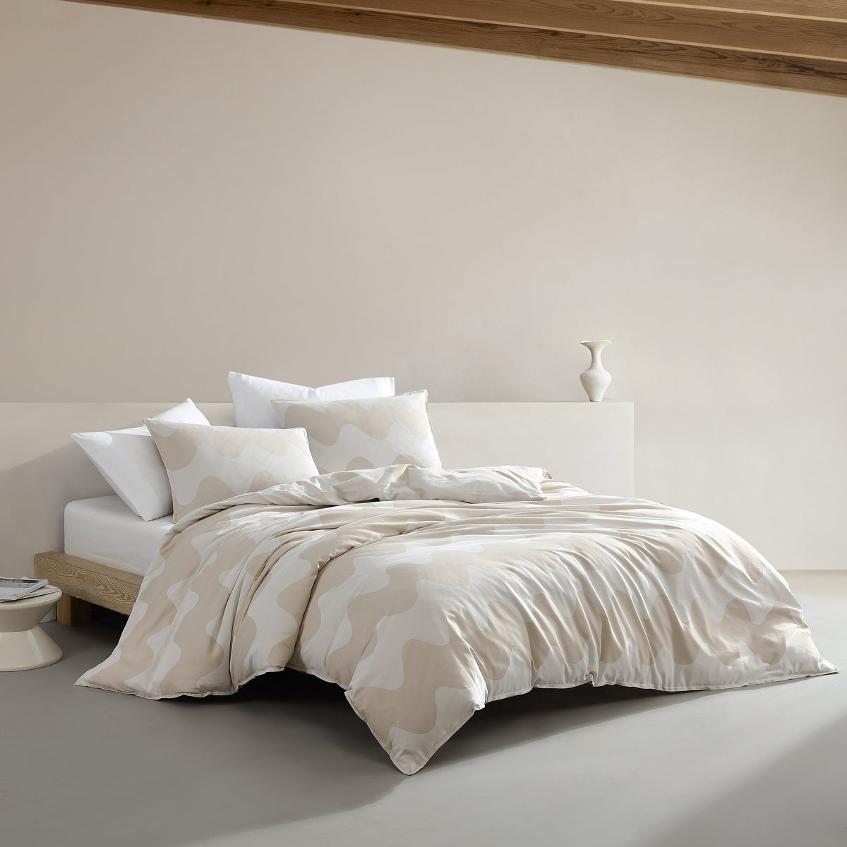 Marimekko Lokki Open-Lt Beige Full Queen Duvet Cover Set